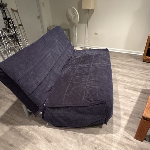 Ikea blue fabric convertible - ikea,